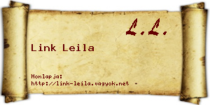 Link Leila névjegykártya